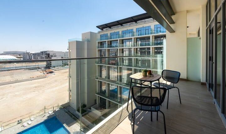 Prime 1BR with Pool View Balcony at Masdar City