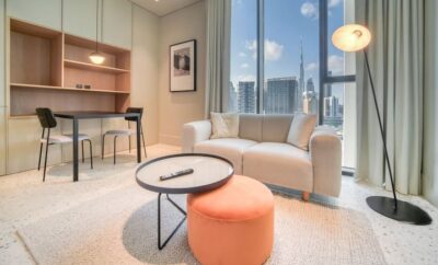 Chic Studio w/ Panoramic Burj Khalifa Views