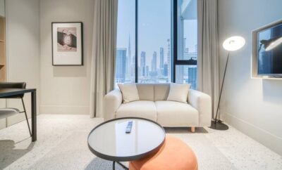 Modern Studio Apt w/ Burj Khalifa View