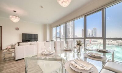 Upscale 3BR w/ Burj Khalifa & Fountain Views