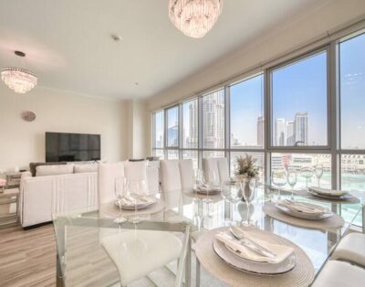 Upscale 3BR w/ Burj Khalifa & Fountain Views